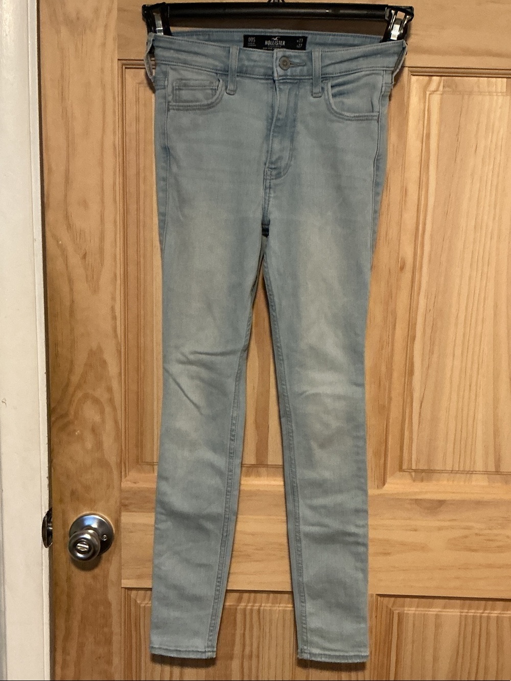 Hollister Light Blue High-Rise Super Skinny Jeans